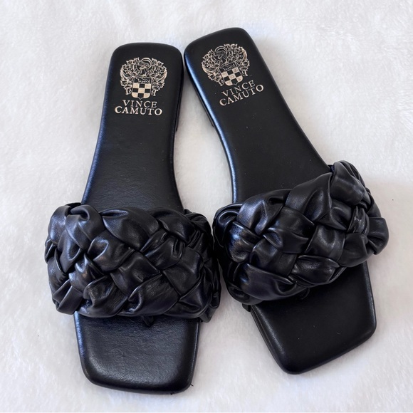 Vince Camuto Antonni Woven Flat Slide Sandals Sz 7.5 - Picture 2 of 6